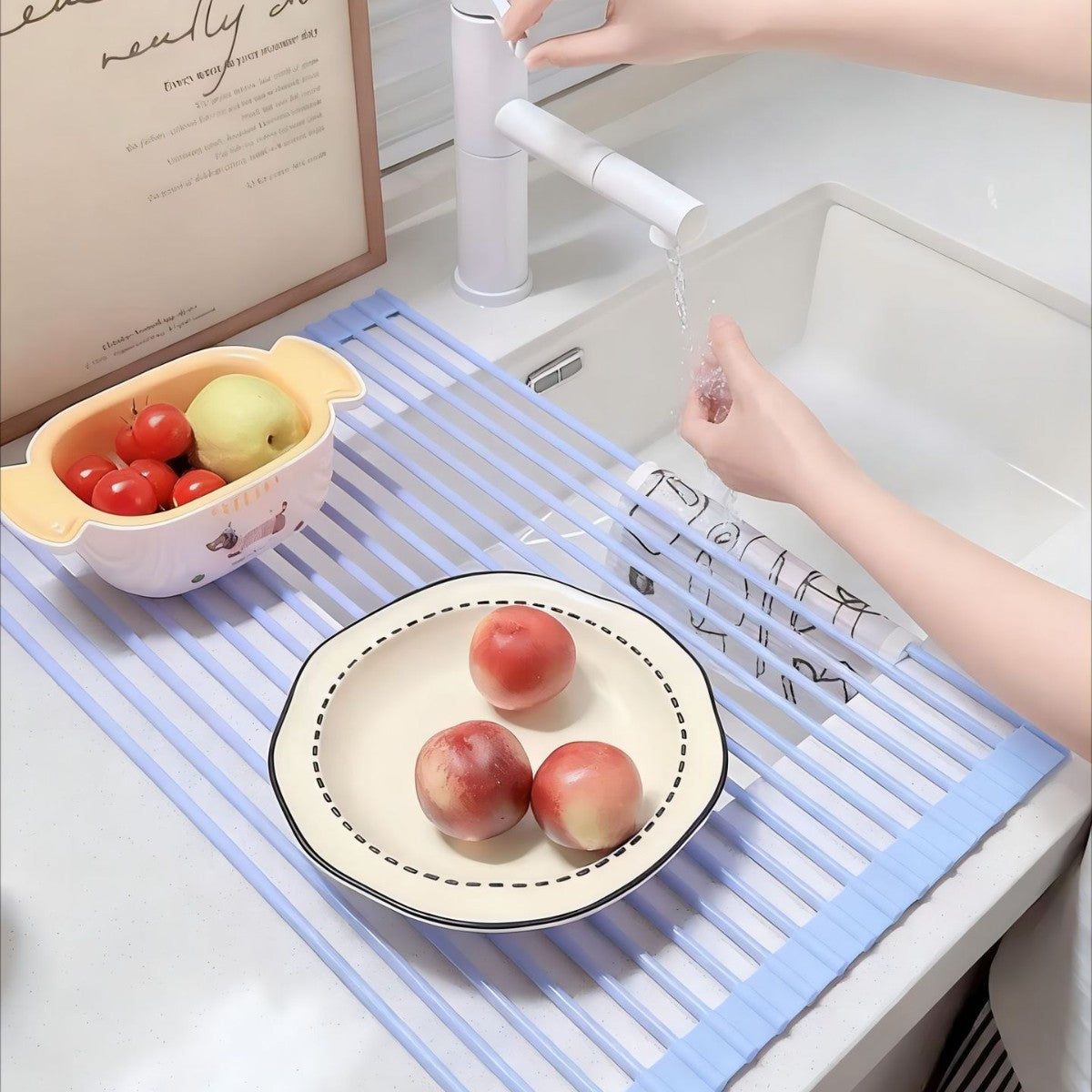 Roll-Up Over-the-Sink Drying Rack