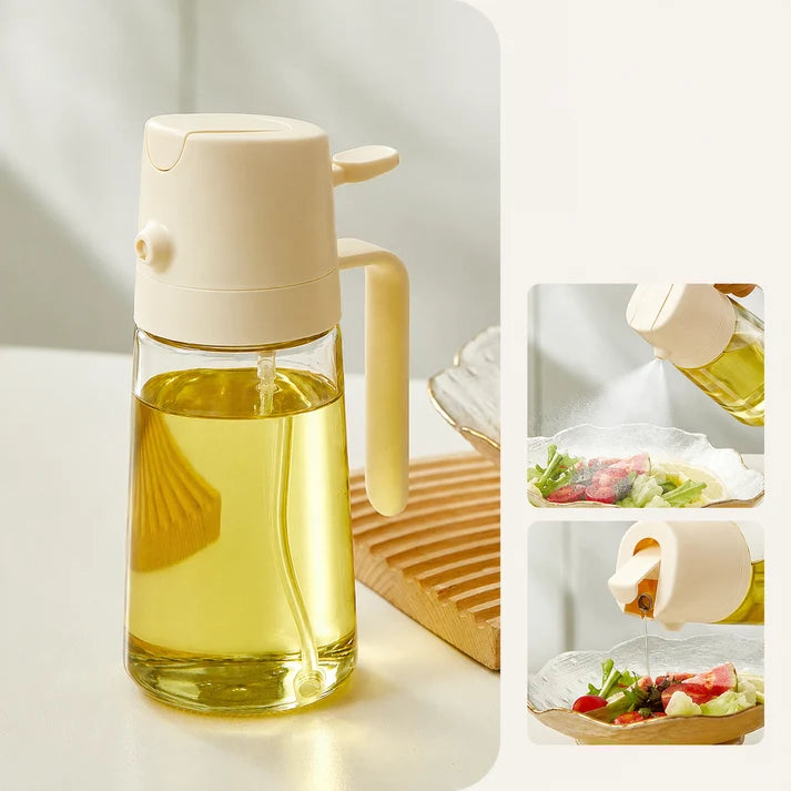 Easy-Pour Glass Oil Dispenser with Handle