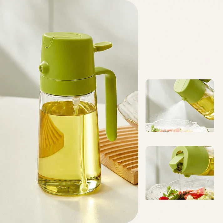 Easy-Pour Glass Oil Dispenser with Handle