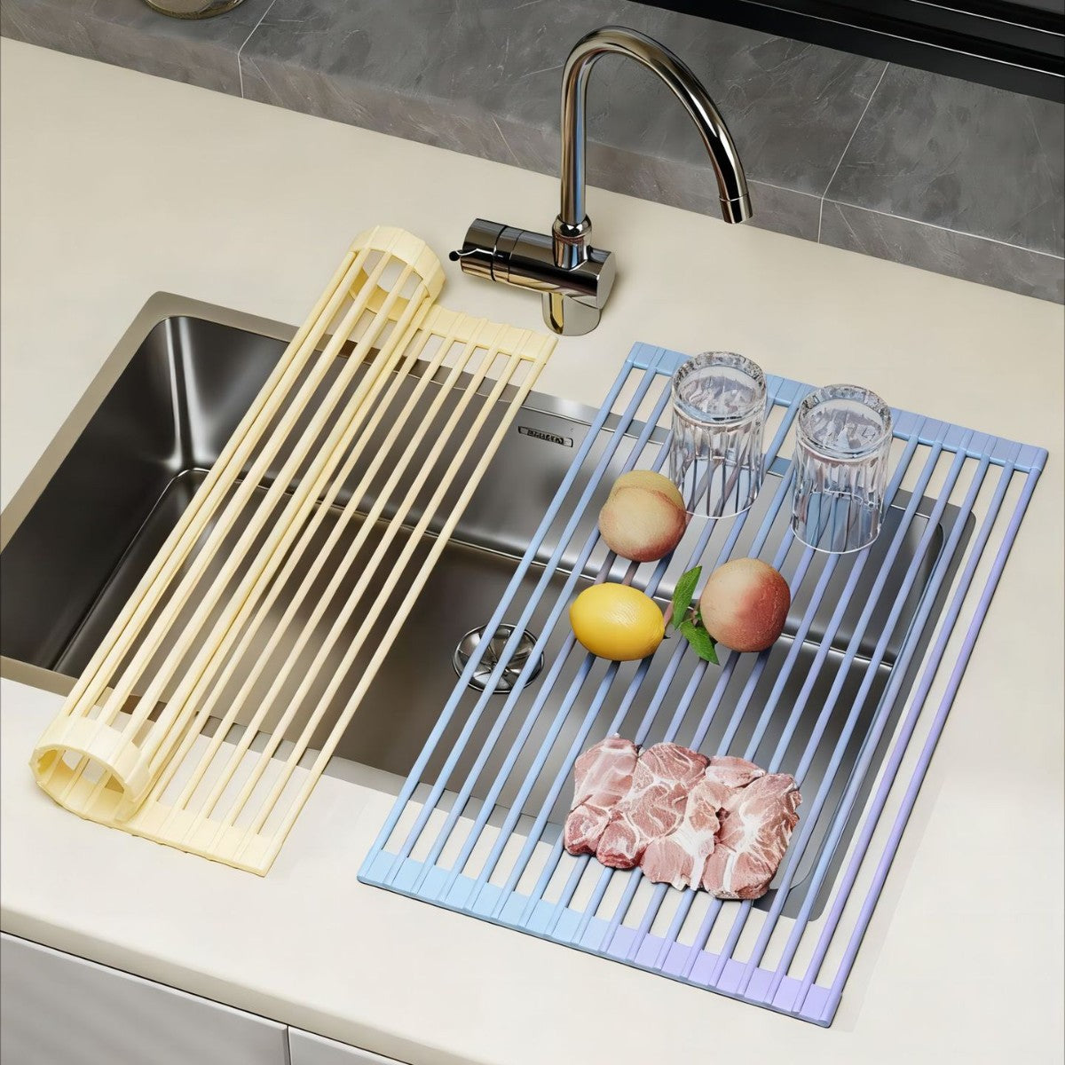Roll-Up Over-the-Sink Drying Rack