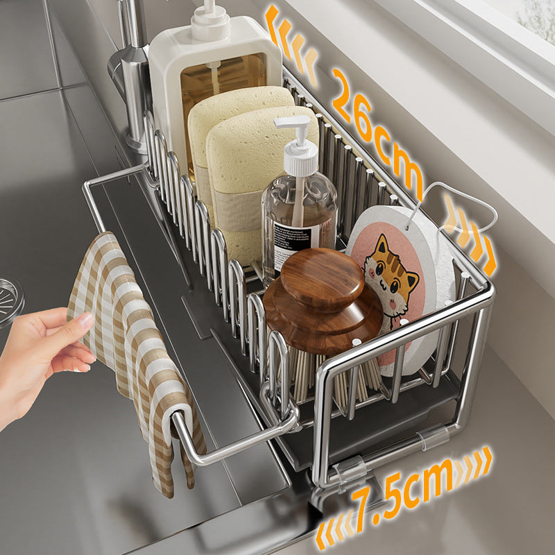 Sink-Side Kitchen Organizer Rack