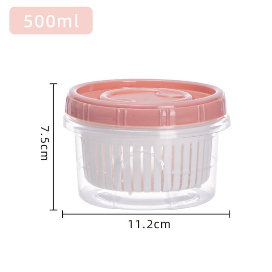 Food Storage Containers with Drain Basket